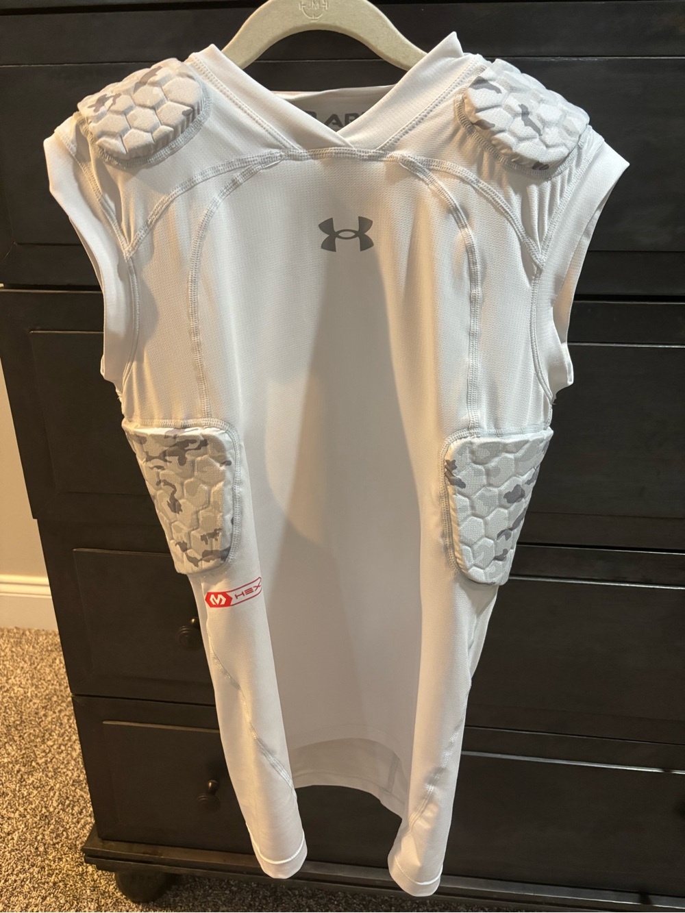 Under Armour White Youth XL Padded Football shirt